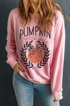 Pumpkin Round Neck Long Sleeve Sweatshirt - 6i6