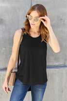 Basic Bae Full Size Round Neck Curved Hem Tank - 6i6