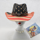 US Flag Print Paper Cloth Hat - 6i6