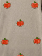 Pumpkin Round Neck Long Sleeve Sweatshirt - 6i6