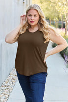 Basic Bae Full Size Round Neck Curved Hem Tank - 6i6