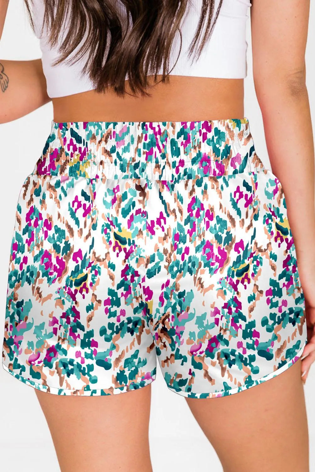 Printed High Waist Shorts - 6i6