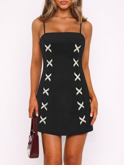 Contrast Mini Cami Dress for women from 6i6.com, perfect for trendy daytime looks or a chic night out.