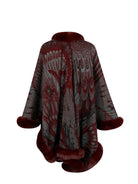 Printed Open Front Poncho - 6i6