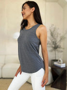 Basic Bae Full Size Round Neck Curved Hem Tank - 6i6