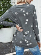 Cutout Round Neck Long Sleeve T-Shirt - 6i6