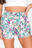 Printed High Waist Shorts - 6i6