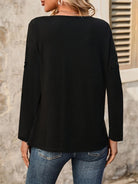 Notched Long Sleeve T-Shirt - 6i6