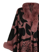 Faux Fur Trim Poncho - 6i6