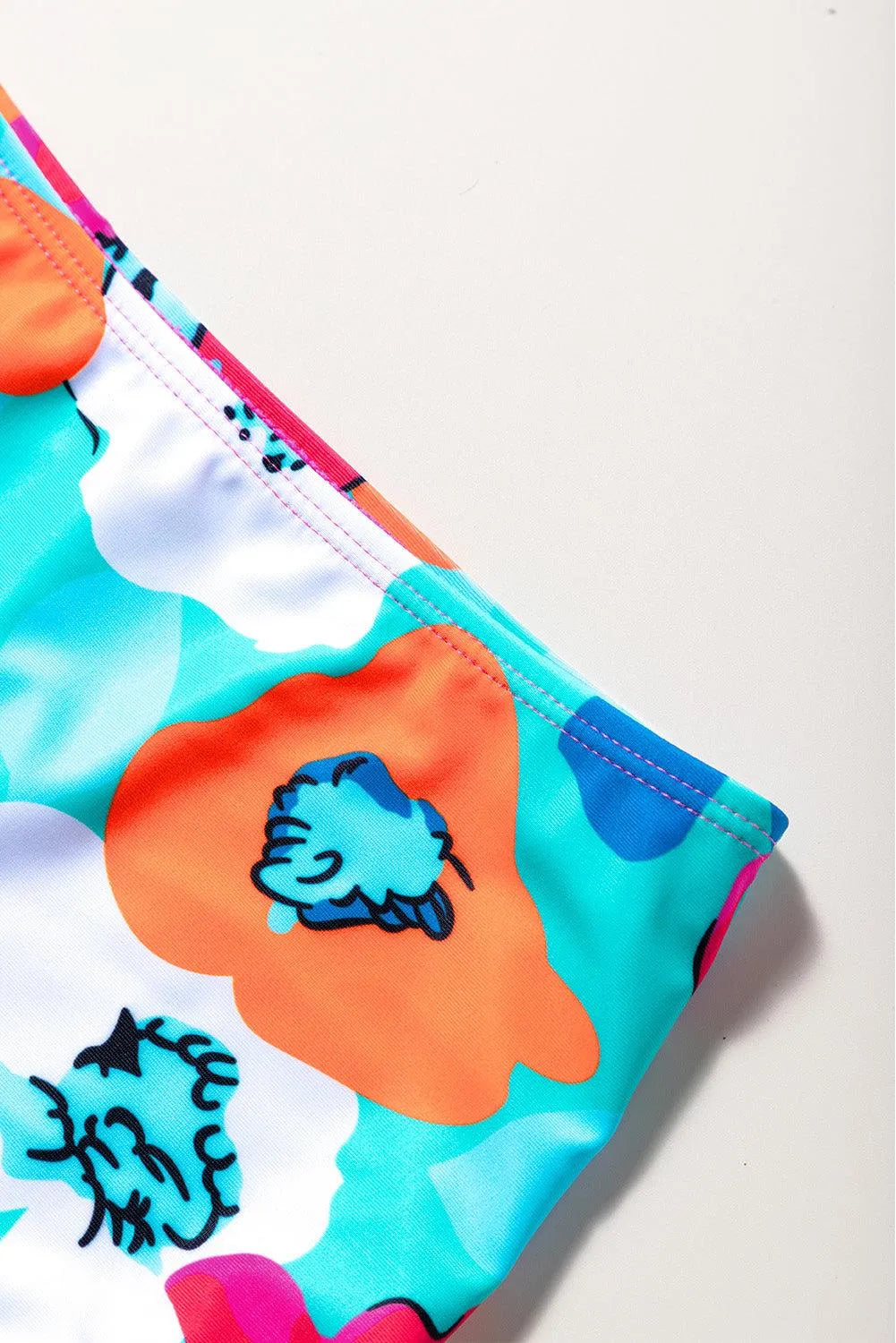 Cropped Swim Top and Floral Bottoms Set - 6i6