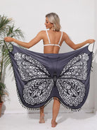 Tassel Butterfly Spaghetti Strap Cover Up - 6i6