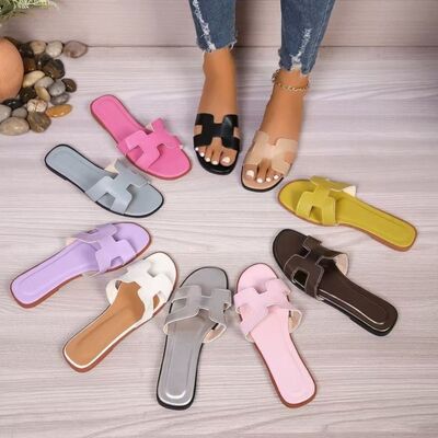 PU Leather Flat Sandals from 6i6.com, offering comfortable and stylish summer footwear for women.