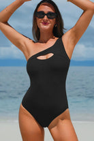 Cutout One Shoulder Sleeveless One-Piece Swimwear - 6i6