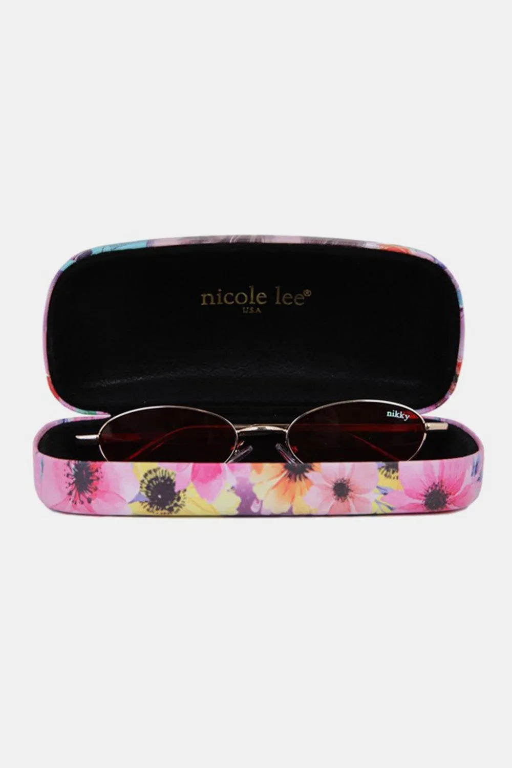 Nicole Lee USA Metal Frame Finley Oval Sunglasses - 6i6