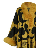 Faux Fur Trim Poncho - 6i6