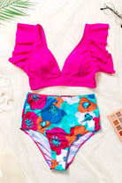 Cropped Swim Top and Floral Bottoms Set - 6i6