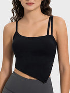 Slit Asymmetrical Neck Active Cami - 6i6