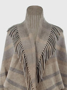 Fringe Detail Open Front Poncho - 6i6