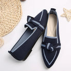 Bow Contrast Trim Point Toe Loafers - 6i6