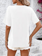 V-Neck Dropped Shoulder T-Shirt - 6i6