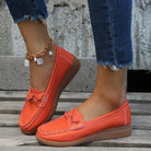 Weave Wedge Heeled Loafers - 6i6