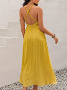 Swiss Dot Backless Sleeveless Maxi Dress - 6i6