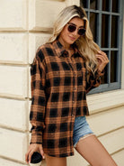 Plaid Button Up Long Sleeve Shirt - 6i6