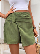 Ruched High Waist Shorts - 6i6