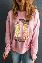 Boot Graphic Long Sleeve Sweatshirt - 6i6