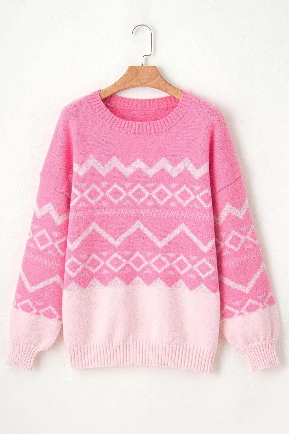 Round Neck Long Sleeve Sweater - 6i6