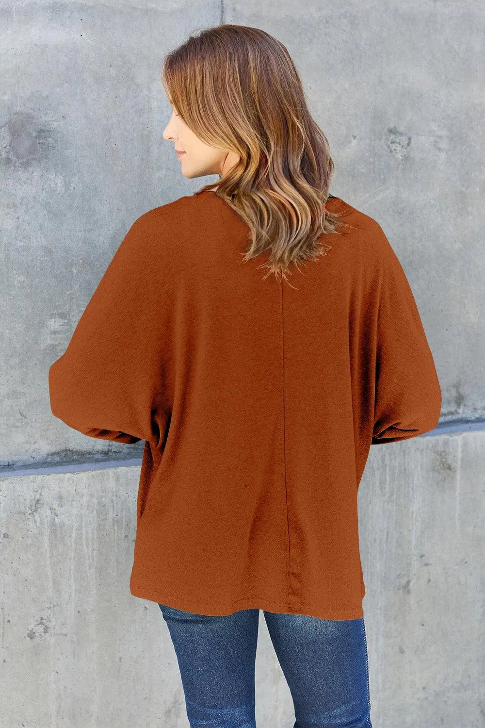 Double Take Full Size Round Neck Long Sleeve T-Shirt - 6i6