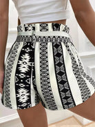 Tied Geometric Shorts - 6i6