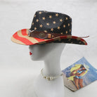 US Flag Print Paper Cloth Hat - 6i6