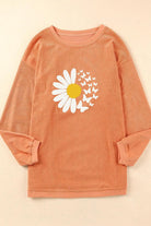 Graphic Round Neck Long Sleeve Sweatshirt - 6i6