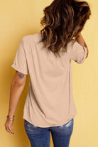 Bow Graphic Round Neck Short Sleeve T-Shirt - 6i6