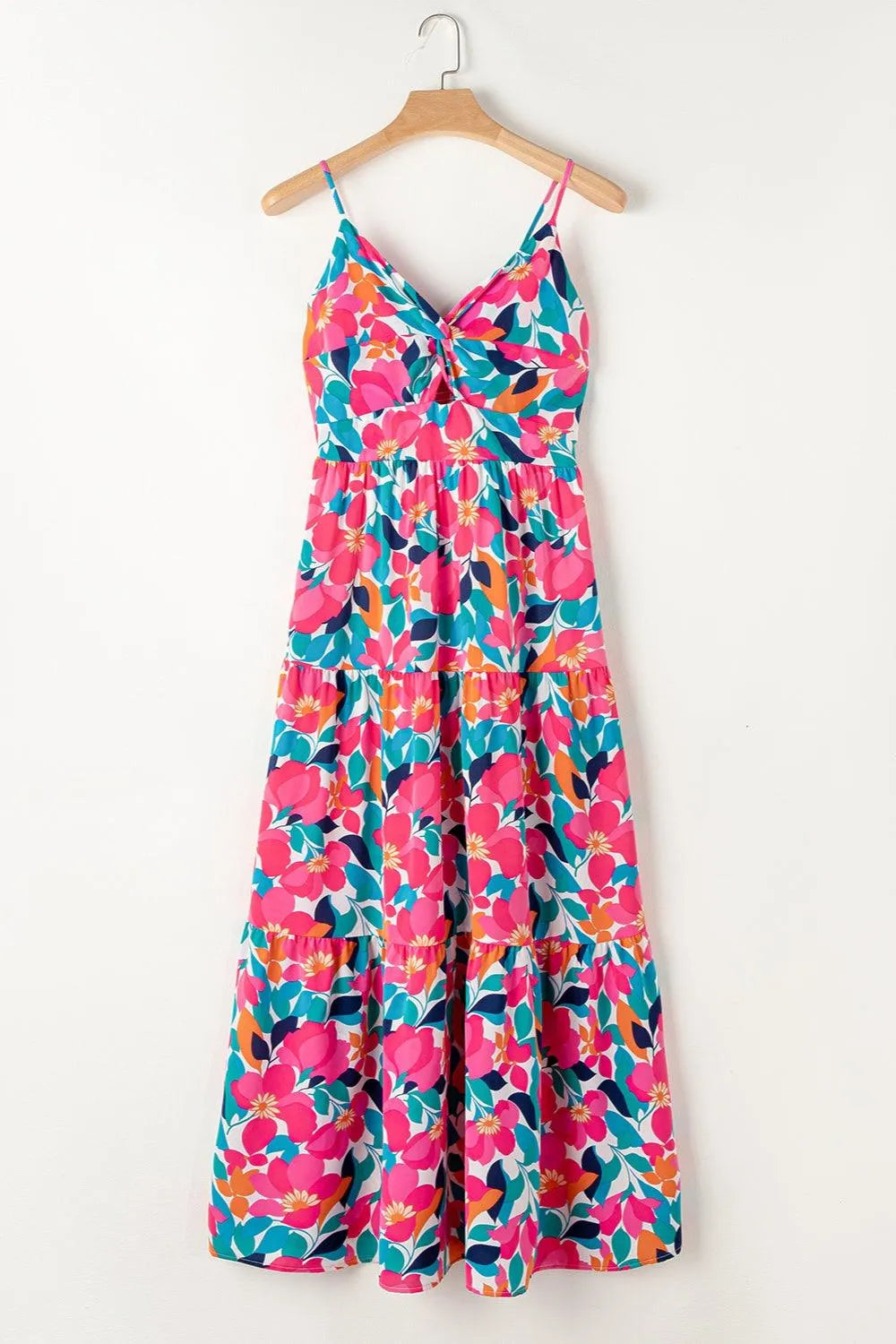 Printed V-Neck Maxi Cami Dress - 6i6