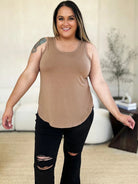 Basic Bae Full Size Round Neck Curved Hem Tank - 6i6