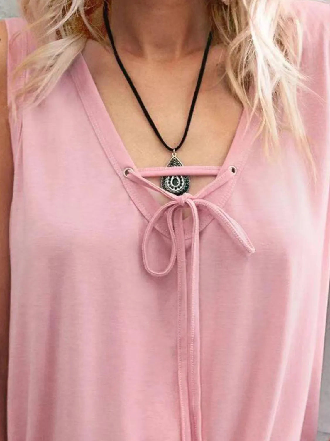 Tied V-Neck Tank - 6i6