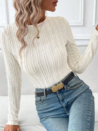 Round Neck Long Sleeve Top - 6i6