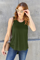 Basic Bae Full Size Round Neck Curved Hem Tank - 6i6