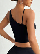 Crisscross Cutout Crop Active Tank - 6i6