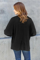 Double Take Full Size Round Neck Long Sleeve T-Shirt - 6i6