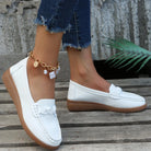 Weave Wedge Heeled Loafers - 6i6