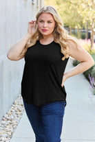 Basic Bae Full Size Round Neck Curved Hem Tank - 6i6