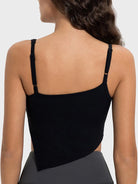 Slit Asymmetrical Neck Active Cami - 6i6