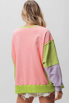 BiBi Washed Color Block Sweatshirt - 6i6