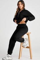 Half Zip Long Sleeve Top and Joggers Active Set - 6i6