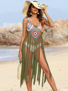 Fringe Spaghetti Strap Cover-Up - 6i6