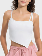 Slit Asymmetrical Neck Active Cami - 6i6