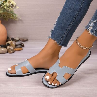 PU Leather Flat Sandals from 6i6.com, offering comfortable and stylish summer footwear for women.